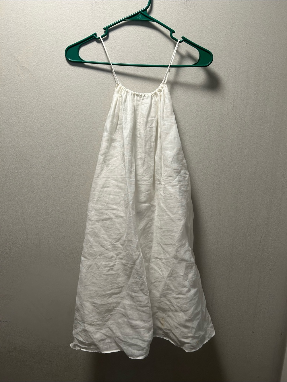 Banana Republic White Cotton Mini Dress with Spaghetti Straps